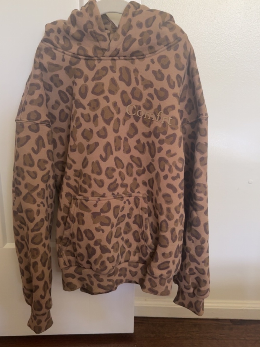Kids Comfrt Brown Leopard Hoodie